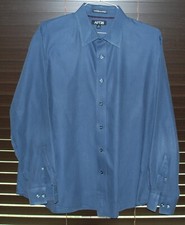 MEN'S APT. 9 BLUE LONG SLEEVE CLASSIC FIT BUTTON DRESS SHIRT XL