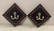 Two Pottery Barn Kids Sports Peg Diamond Baseball Wall Hooks