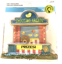 Tiny Treasures Shoreline Carnival Shooting Arcade Lighted Kiosk Village Dioramas