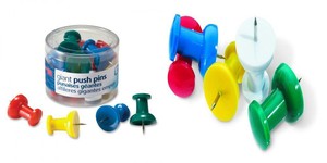 officemate tub push giant pins inch yellow