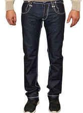 ReRock Jeanshose Herren Dicke Naht Männer Jeans RR-3041A Dunkelblau