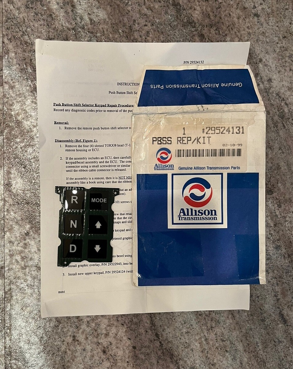 Allison Transmission Shift Pad Repair Kit PN 29524131 for