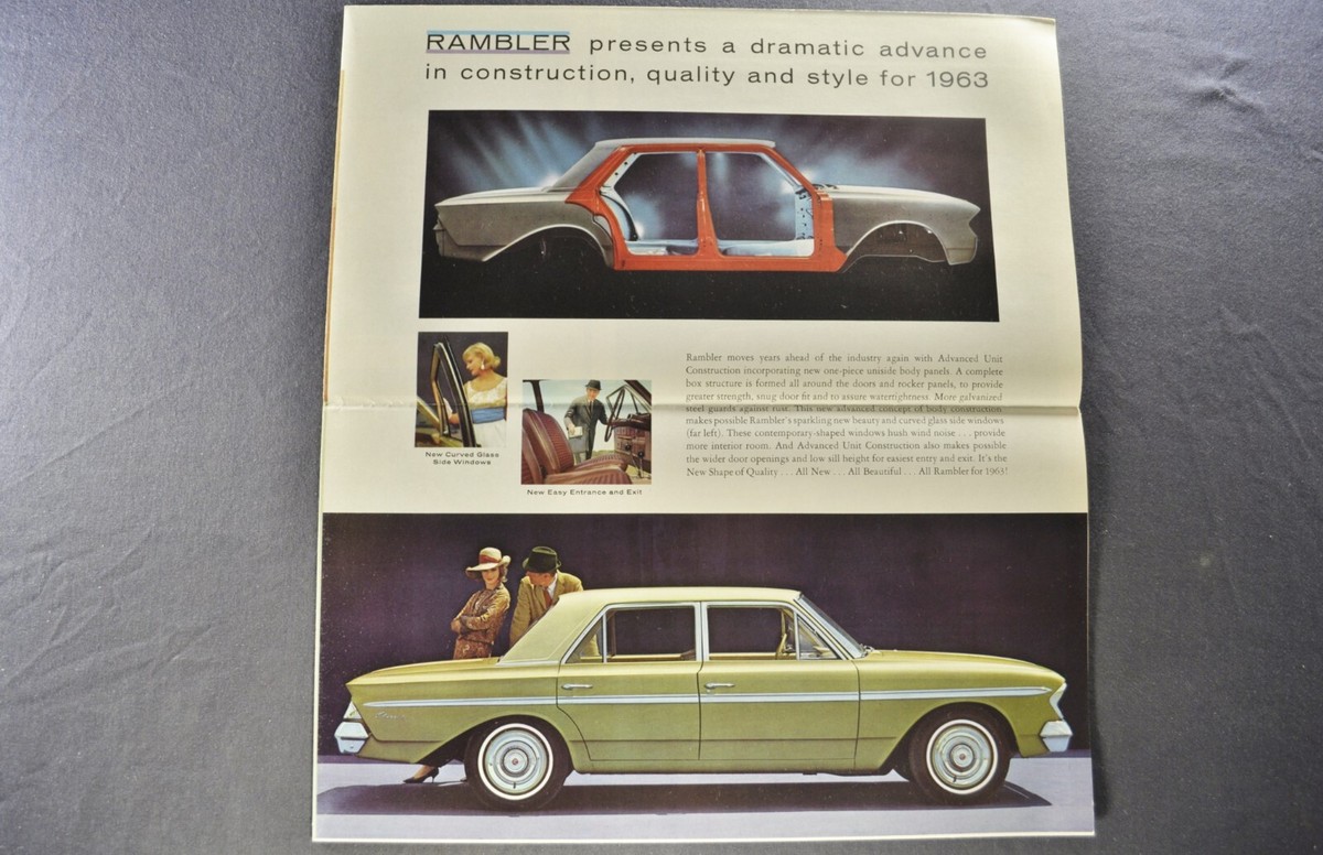 1963 Rambler Brochure Ambassador Classic American Wagon AMC