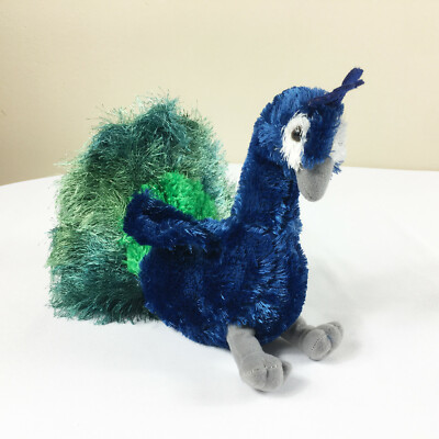 A10 Aurora Peacock Peafowl Bird Plush! 8'' Stuffed Toy Lovey