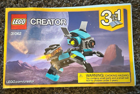 Lego Creator Robot Explorer #31062 Set of 3 Instruction Manual Booklets ONLY