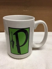 M Ware Coffee Cup With Letter P Decal