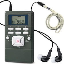 ZHIWHIS Mini Portable FM Radio, Stereo LCD Digital Display Tuning Pocket, NEW