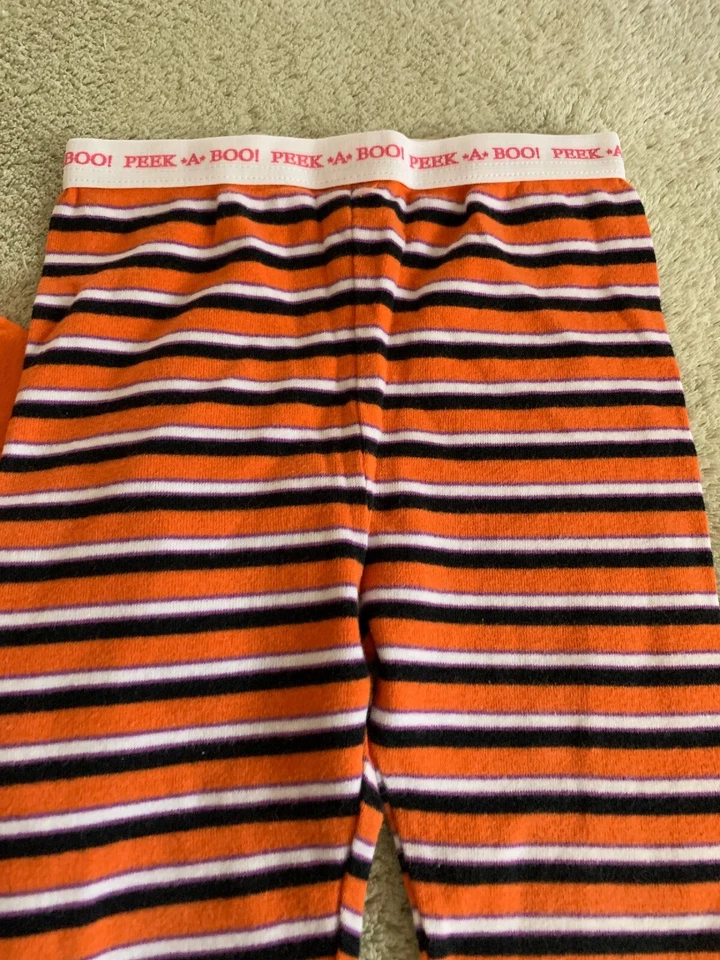 Girls Orange Black Cat I’m So Cute It’s Scary Halloween Snug Long Pajamas 2T - Image 4 of 4