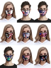 Unisex Face Mask Washable Cover Fashion Cloth Men Women American US Flag