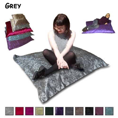 CRUSHED VELVET Beanbag Lounger Cushion Bean Bag Seat Pillow Comfy Kids Adults UK - Picture 22 of 30