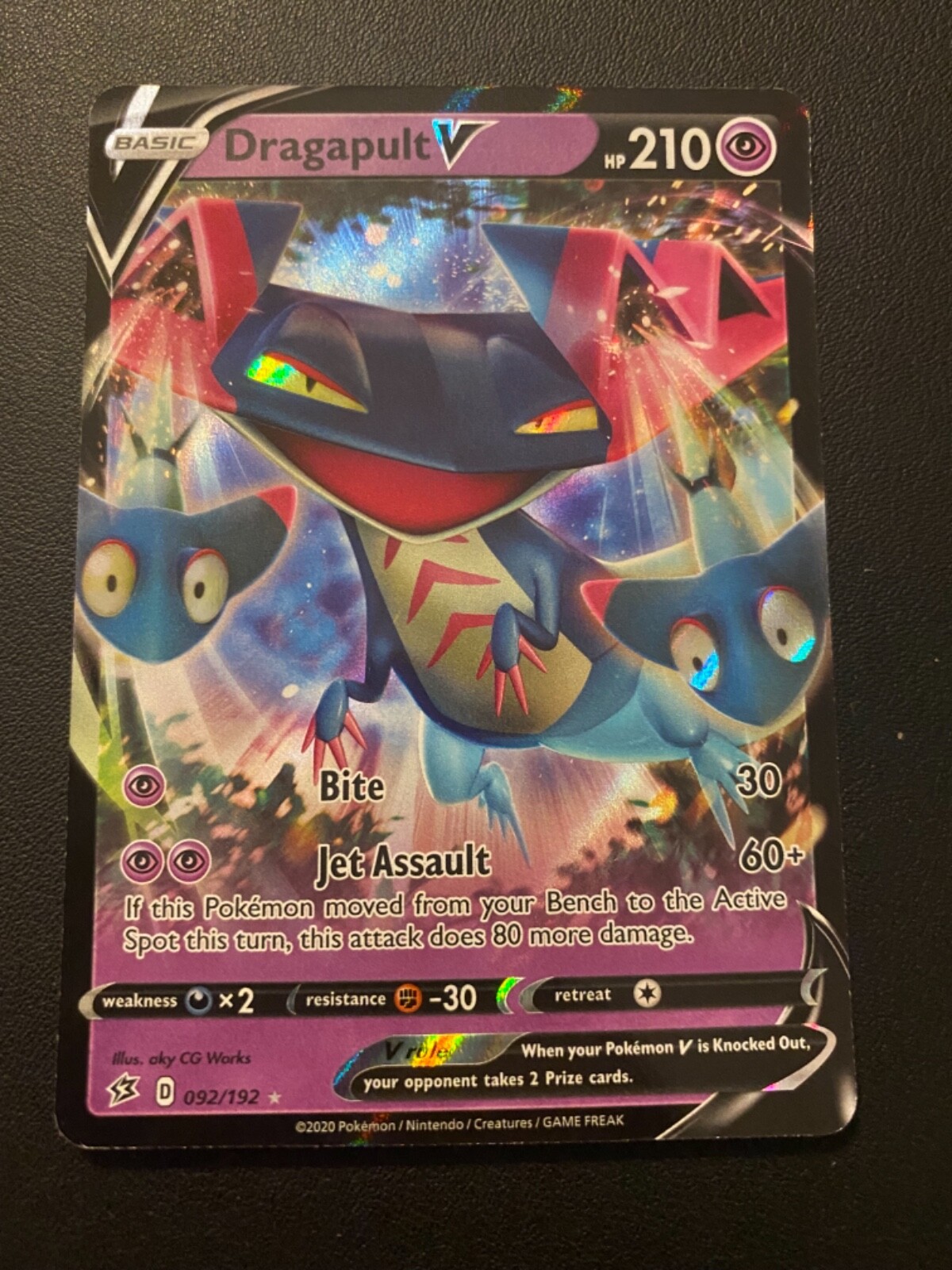 POKEMON TCG DRAGAPULT V 92/192 REBEL CLASH ULTRA RARE!!