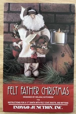 Felt Father Christmas ~ Indygo Junction pattern By Amy Martin