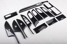 14pcs Black Carbon Fiber Car Interior Kit Cover Trim For Honda Accord 2014-2016