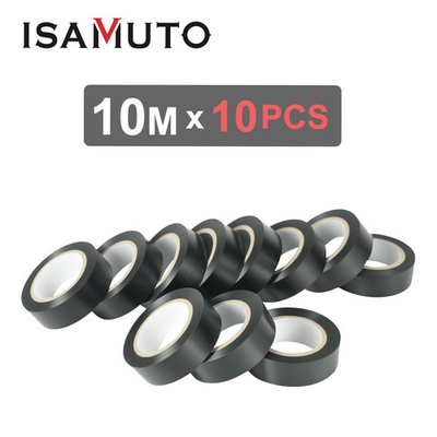#ad 10pcs Black 10M Electrical Tape Wire Harness Wiring auto truck $3.50