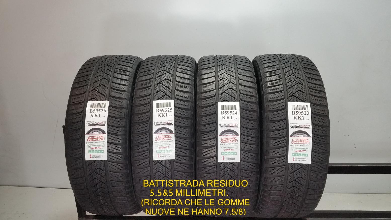 GOMME USATE TERMICHE 215/50R18 92V PIRELLI SOTTOZERO 3 PNEUMATICI B59526