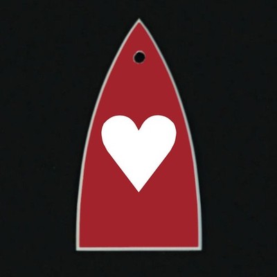 GUITAR TRUSS ROD COVER - Engraved Etched - Fits ESP LTD - HEART Love RED