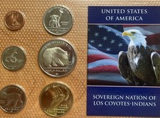 Sovereign Nation of Los Coyotes-Indians M&uuml;nzsatz &ndash;Rarit&auml;t / Sammlerset US-Motive
