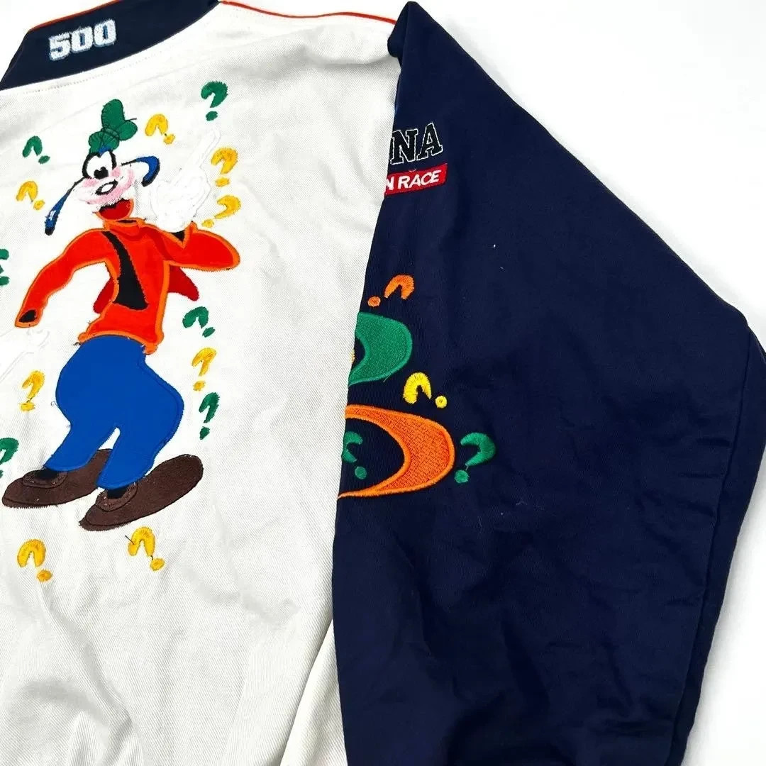GOOFY JEFF x HAMILTON Racing Jacket Vintage White × Navy G-Dragon
