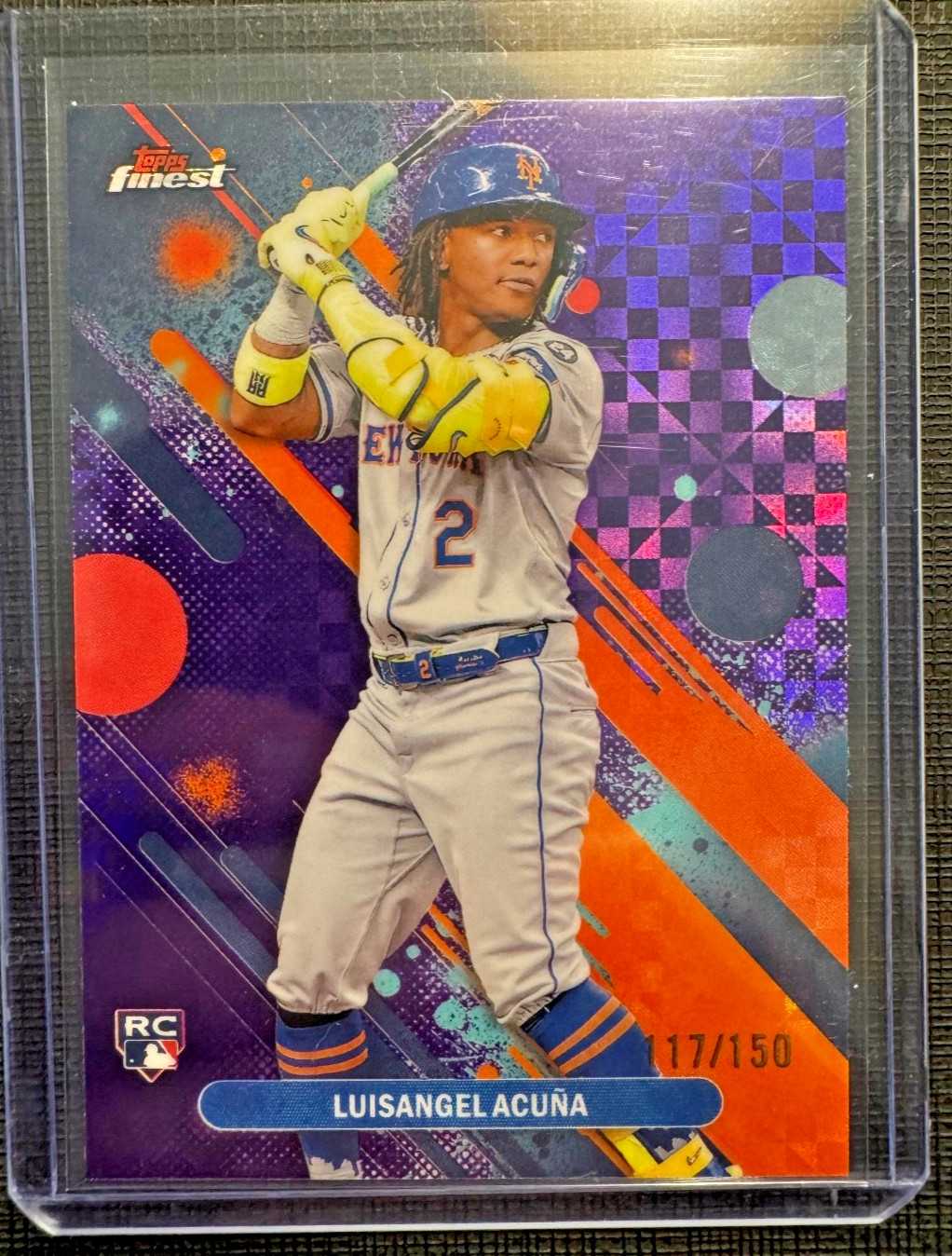 2025 Topps Finest Purple Checkerboard LuisAngel Acuna RC /150 #52