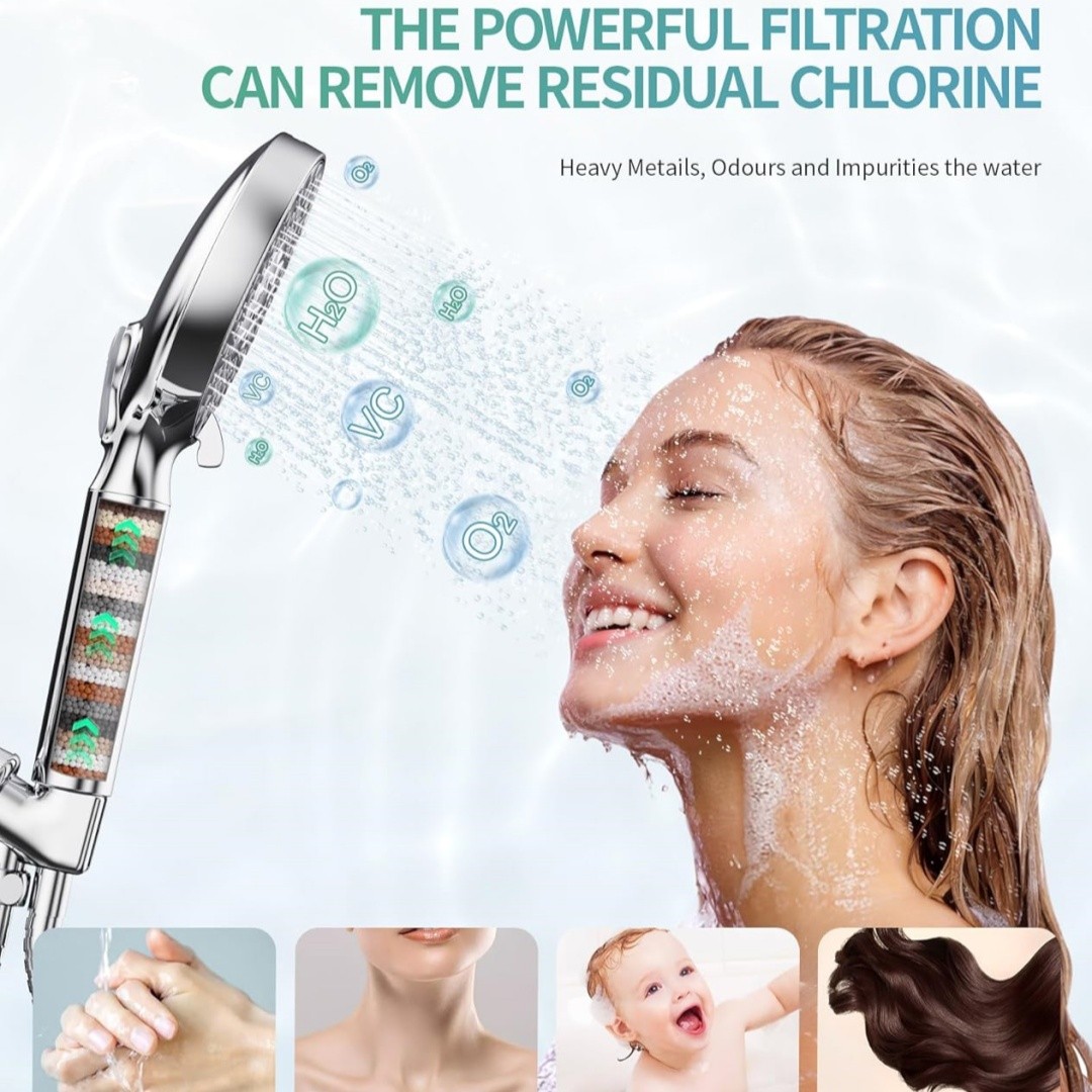 High Pressure Shower Head with Handheld 10 Spray Modes Magnetic Shower Head US⭐