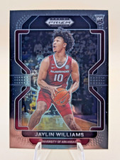 2022 Prizm Draft Picks Jaylin Williams basketball rookie card #98 Arkansas RC. rookie card picture