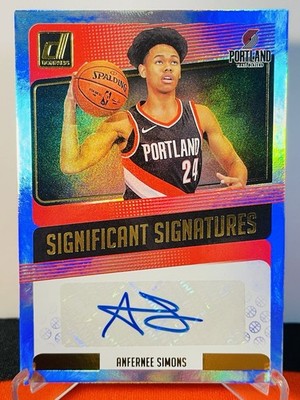 2018-19 Panini Donruss Anfernee Simons Significant RC Auto Trailblazers Celtics