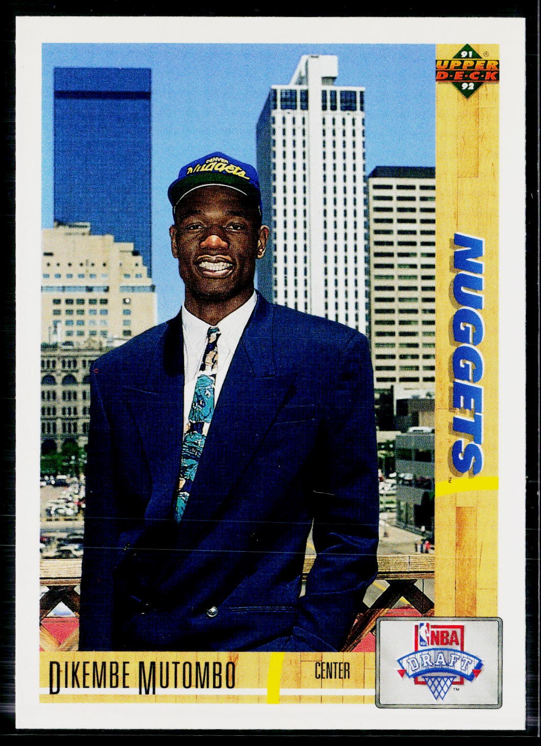 Dikembe Mutombo 1991-92 Upper Deck #3 Rookie Denver Nuggets