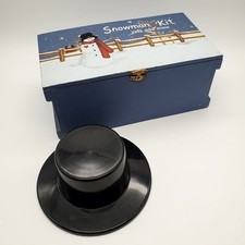 Wooden Snowman Kit With Box - Just Add Snow - Complete Set Vintage