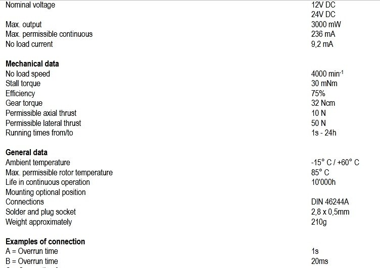 Motor DC MICRONOR MG2G 12V 24VDC Suitable for all motorized potentiometer Timers