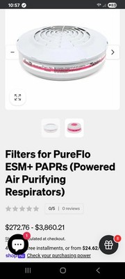 EMS+ Filters (PureFlo Powered Air Purifying Respirators) HE/HF/HC P#PR02026 New