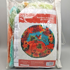 NOS Rare HERRSCHNERS 130243 Latch Hook RUG KIT Fall Autumn Arboreal 34"