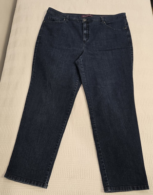Gloria Vanderbilt Amanda Jeans 20W 28  Inseam Dark Wash Stretch Denim, Excellent