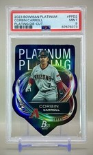 Corbin Carroll 2023 Bowman Platinum Platinum Plating Die-Cut #/99 PSA 9 