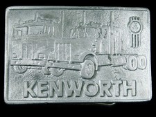 SE05146 VINTAGE 1970s  KENWORTH  TRUCK COMPANY ADVERTISEMENT BELT BUCKLE