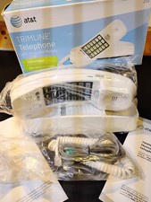 VINTAGE In BOX AT T 210 Trimline Corded Telephone w/ 13 Number Memory Light Up