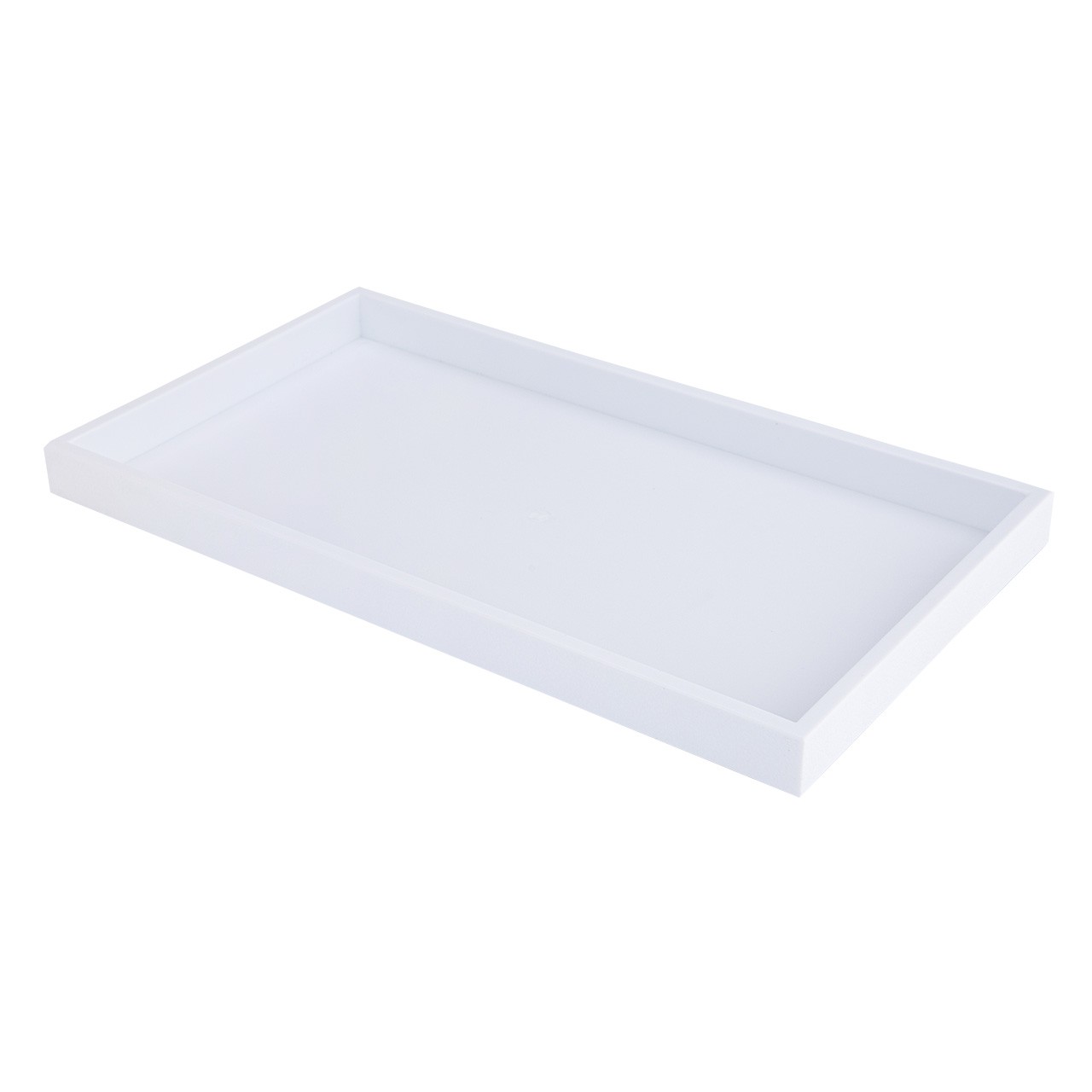 SSWBasics Large White Plastic Stackable Tray - Set of 3 - Jewelry Tray