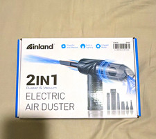 Inland 2-in-1 Electric Air Duster  Vacuum, 3-Speed, Light, USB, Manual