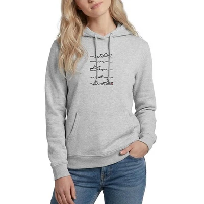 Papierschiff Lass Uns Ans Meer Fahren Spruch Frauen Hoodie - Bild 1 von 4