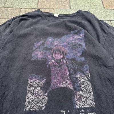 RARE Serial Experiments LAIN 2000s Bootleg T-Shirt Anime Vintage XL Black JAPAN
