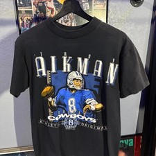 Vintage 90s NFL Dallas Cowboys Troy Aikman T-Shirt VK16208