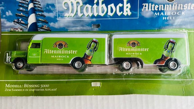 Vtg ALTENMUNSTER Maibock Beer Model Truck  Bussing 5000 7 1/4 inches Long New