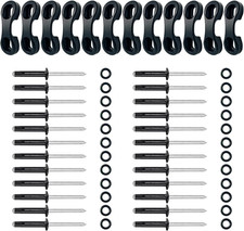 1009 Kayak Pad Eye Kit Nylon Bungee Tie Down Eyelets 12pcs Kayak Accessories for