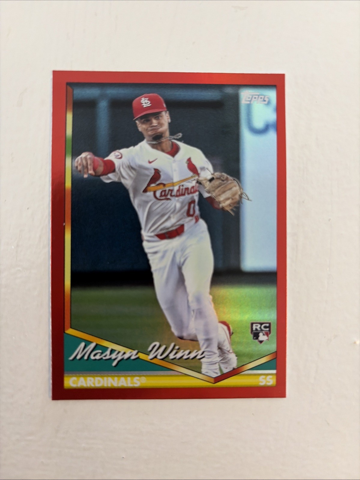 2024 Topps Archives: Masyn Winn #204 Rookie (Red Hot Foil - 15/50)