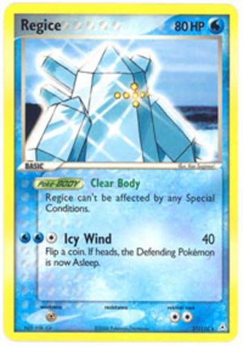 Regice - 27/110 - Rare NM, English Pokemon EX Holon Phantoms
