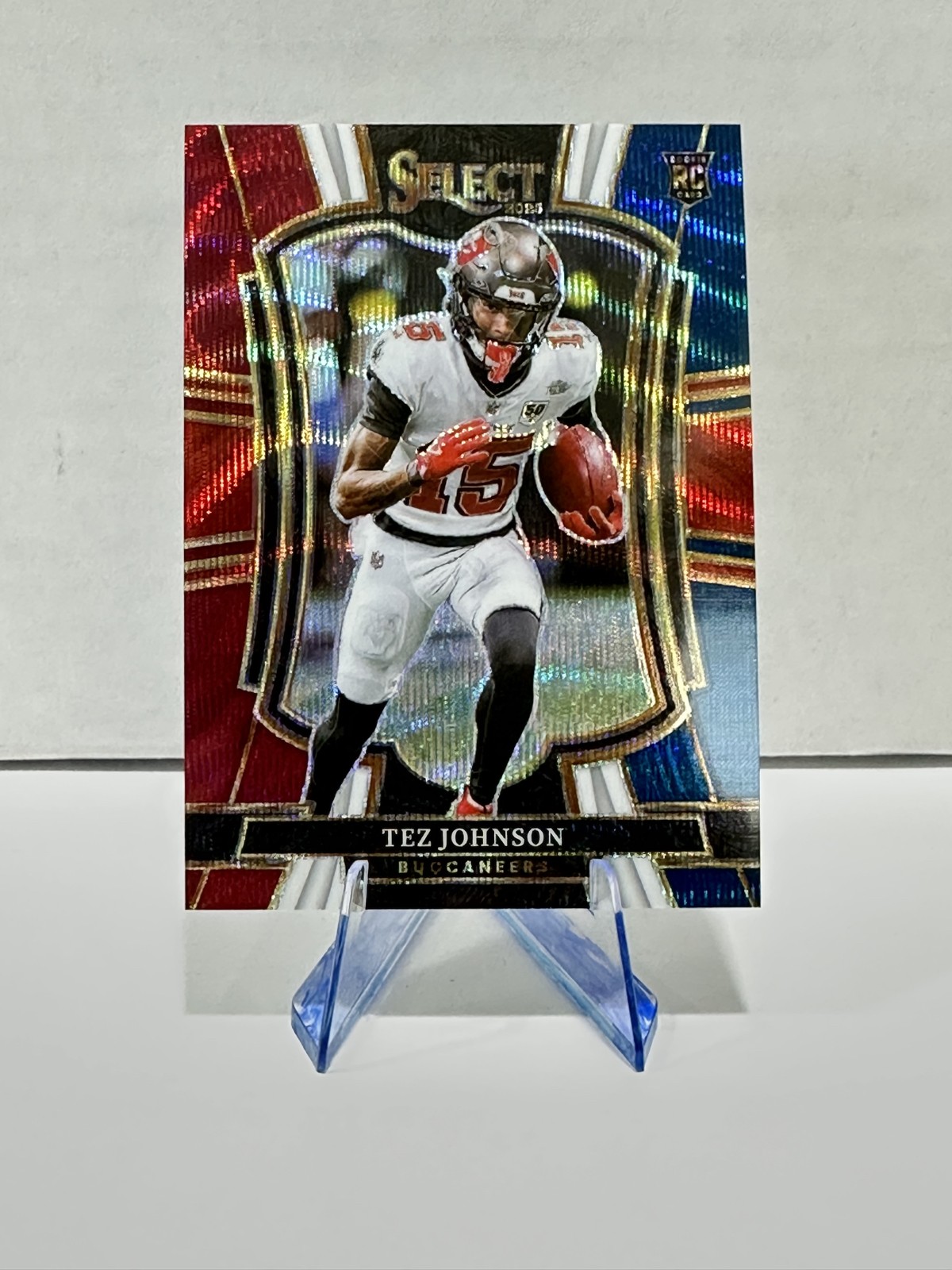 2025 Panini Select - Premier Level Tez Johnson #138 Tri-Color Prizm /299 (RC)