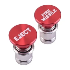 OCESTORE 2PCS EJECT FIRE MISSILES Button Lighter Plugs Parts 12V Power Source