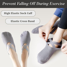 Calzini Antiscivolo Per Yoga E Pilates - 3 Paia Unisex Con Suola In Gomma