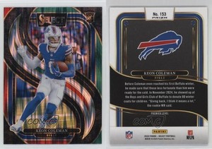 2024 Panini Select Premier Level Green & Red Shock Prizm Keon Coleman Rookie RC
