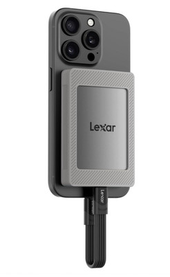 Lexar ES4 PORTABLE SSD 1TB Magnetic Set ext. SSD Festplatte silber LES4XXX001T