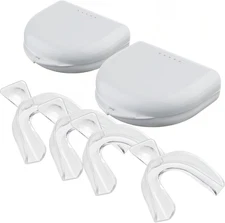 Teeth Whitening Trays Moldable 4 Dental Trays 2 Retainer Case Teeth Trays for To